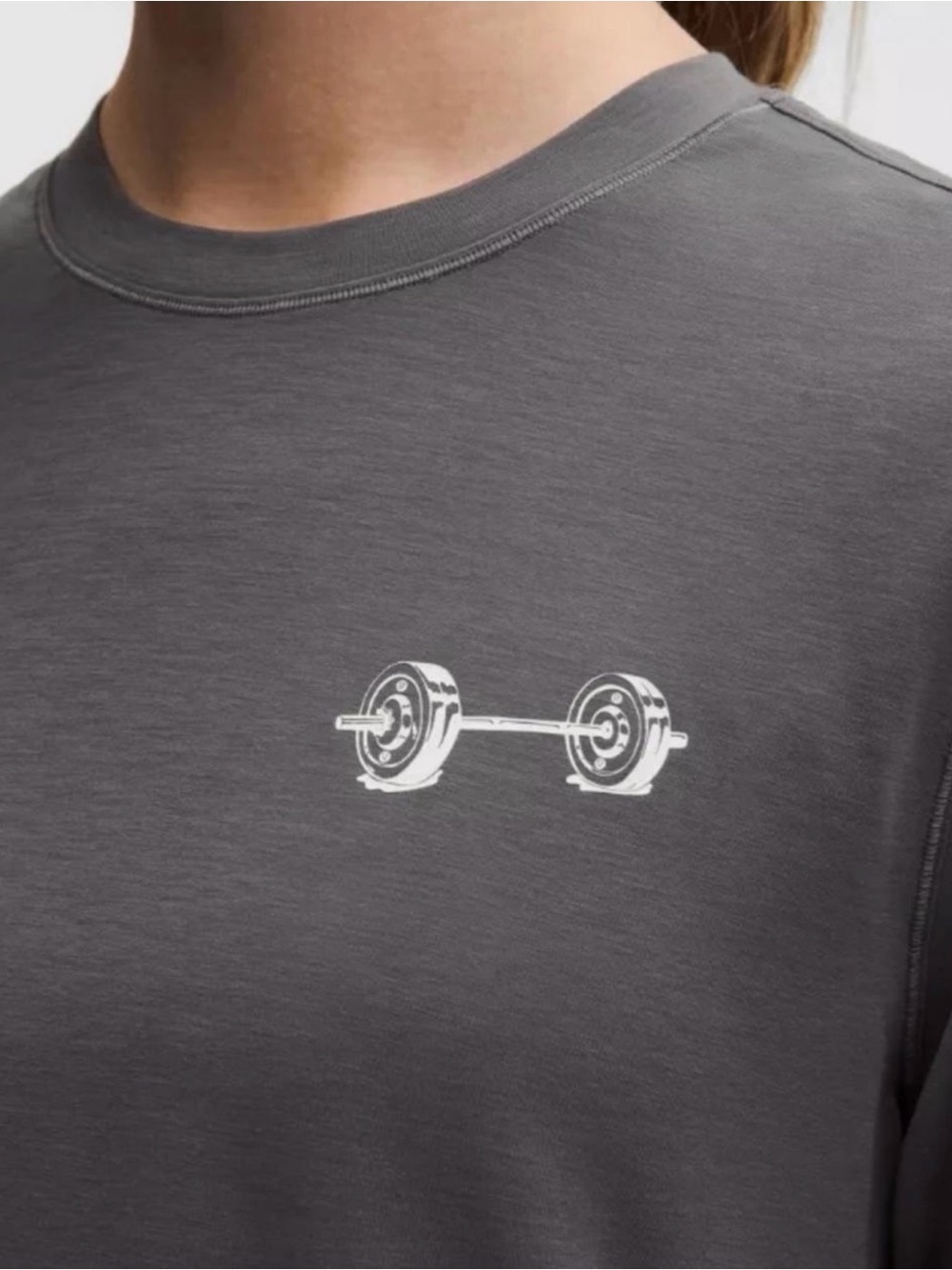 NWT RARE Lululemon Jersey Training Short Sleeve Shirt BARBELL BADDIE SIZE 4 - Picture 2 of 9